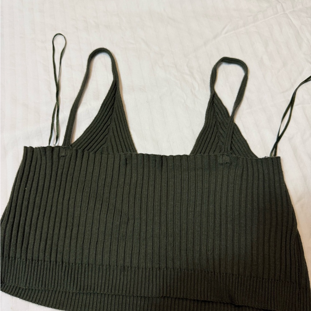 Papermoon Olive Ribbed Camisole - Picture 6 of 8